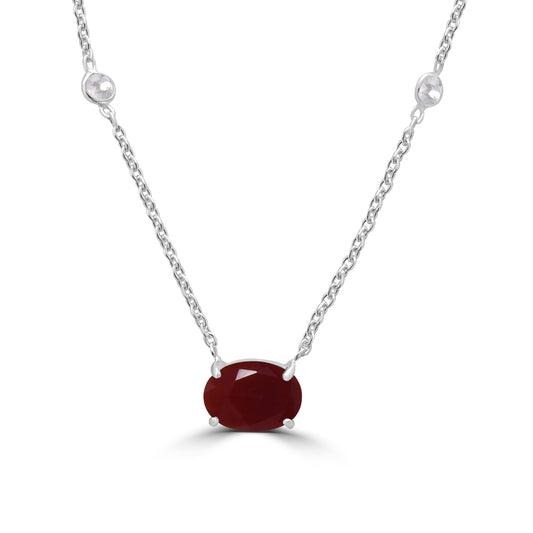 Ädelsten Garnet and White Topaz