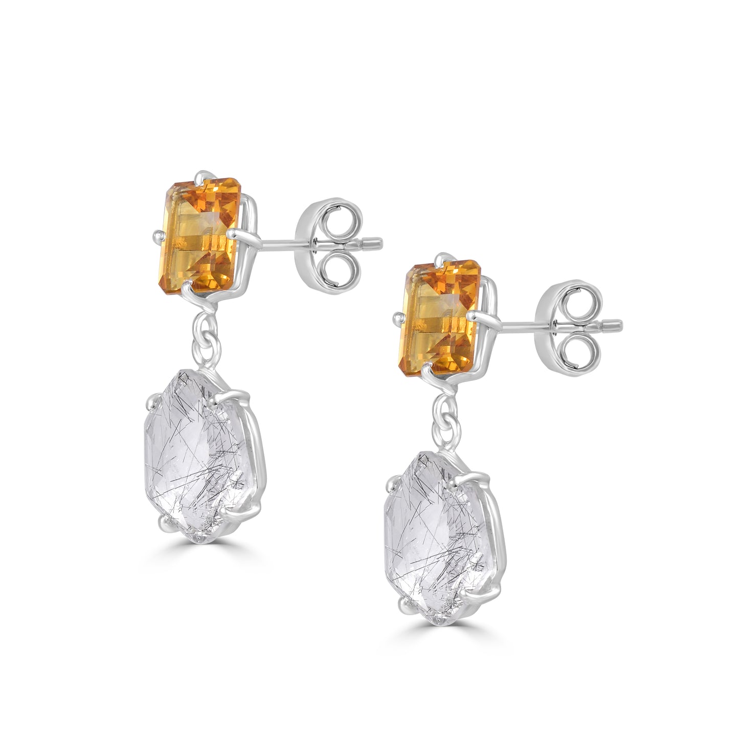 Ädelsten Citrine and Rutile Quartz