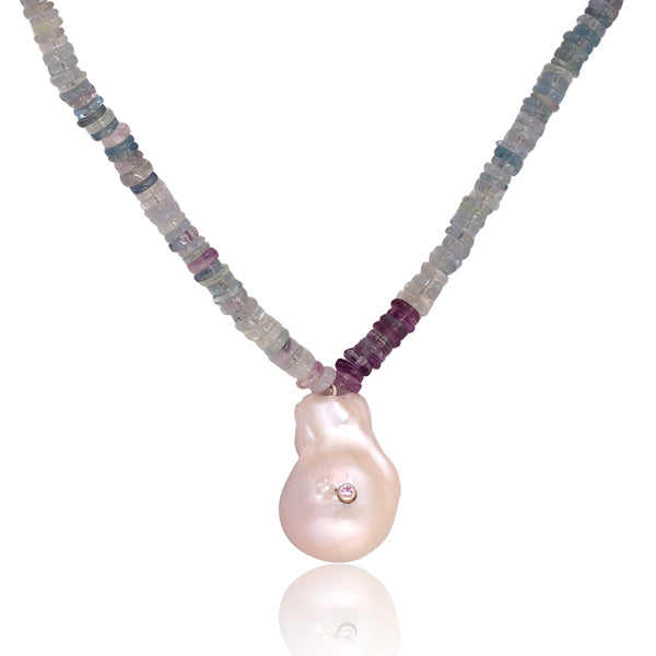 Ädelsten Baroque Necklace with Fluorite