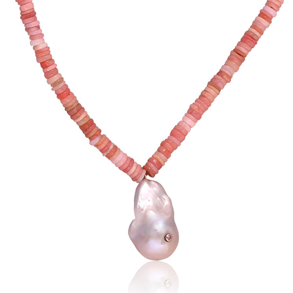 Ädelsten Baroque Pearl Necklace and Opal