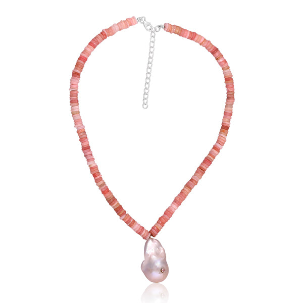 Ädelsten Baroque Pearl Necklace and Opal